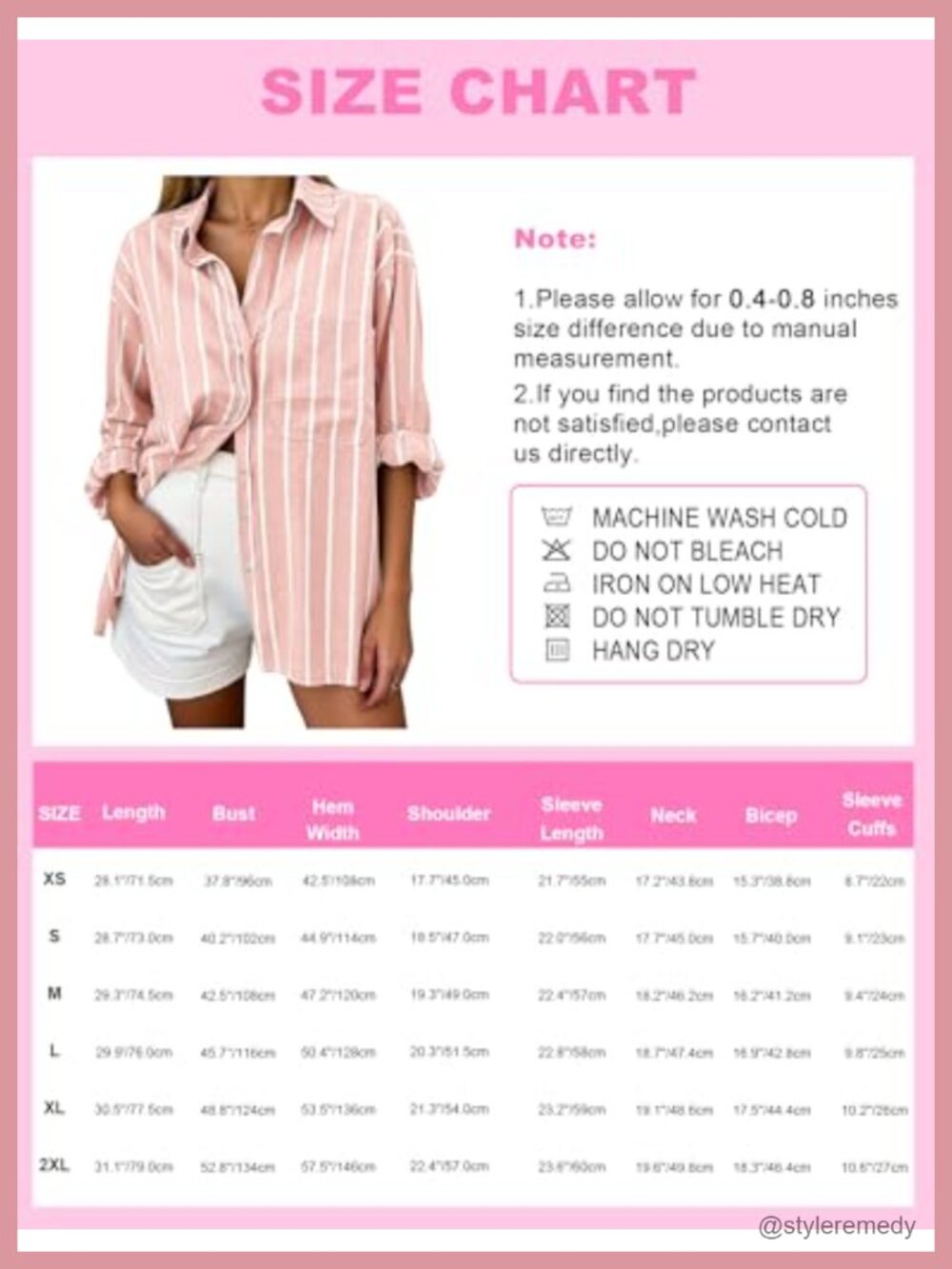 Oversized Cotton Oxford Button Down Shirt Long Sleeve Collared Blouse - Picture 5 of 6